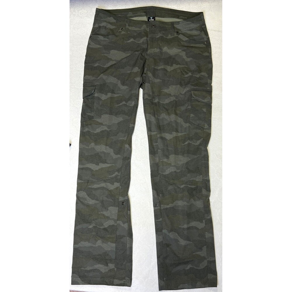 Kuhl Women's Freeflex Roll up Pant Size 14 Regular Olive Camo Style 6326 Hiking